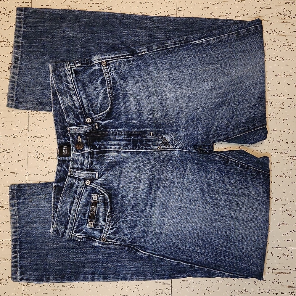 Hugo Boss Texas Blue Wash Straight Leg Denim Jeans Vintage Y2k